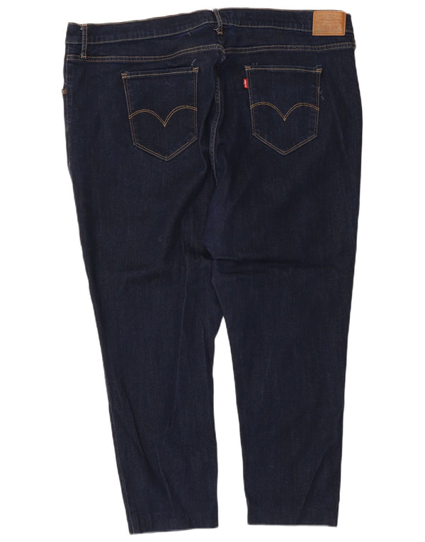 Levi's Jeans ajustados 721 de talle alto para mujer US 24 4XL W42 L24 Azul marino