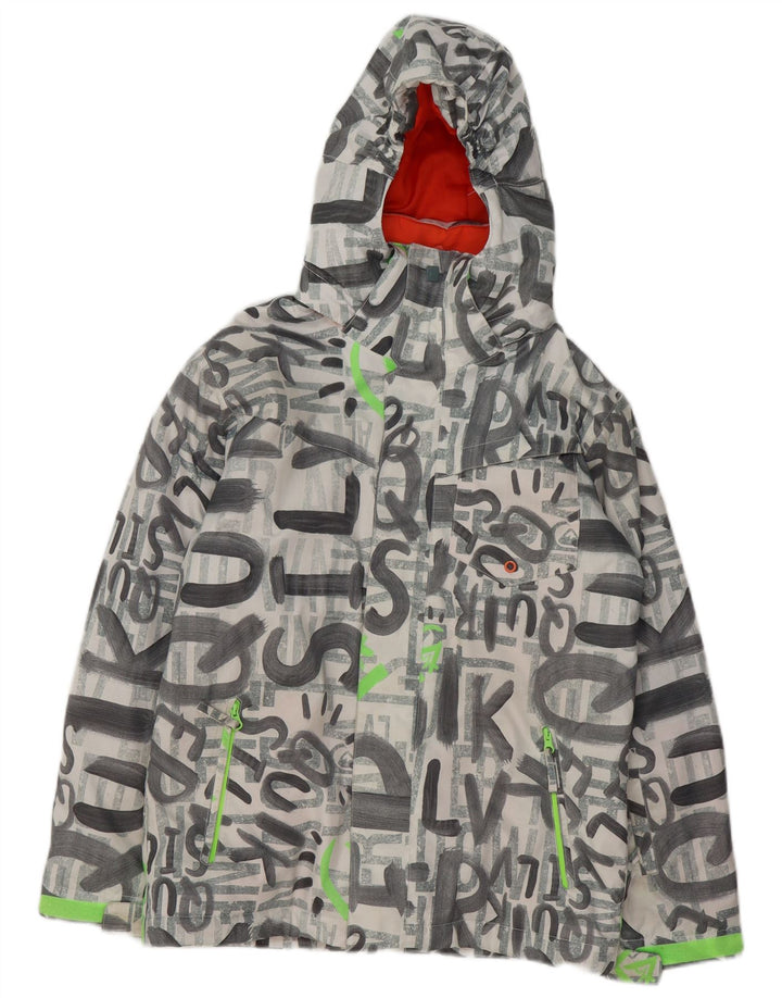 Quiksilver Chaqueta de esquí con capucha para niños 13-14 años Grande Gris Poliéster