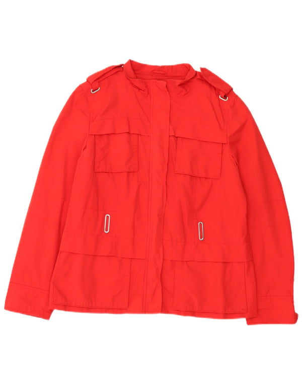 Zara Mujer Chaqueta Militar ES 40 XL Algodón Rojo