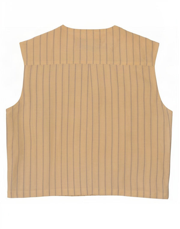Blusa Gimel Mujer Sin Mangas Blusa XS Lino Rayas Beige