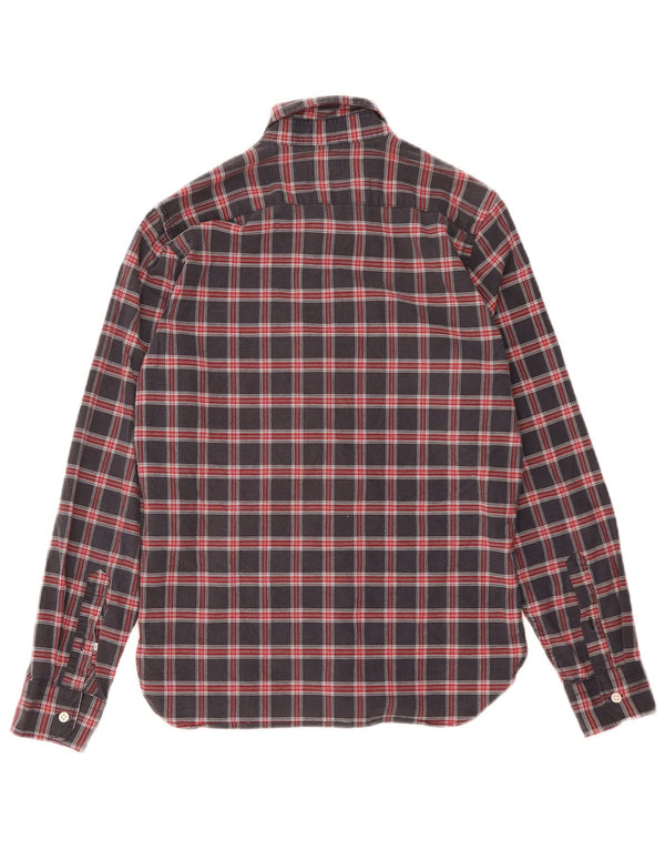 Camisa Levi's para hombre pequeña de algodón a cuadros azul marino