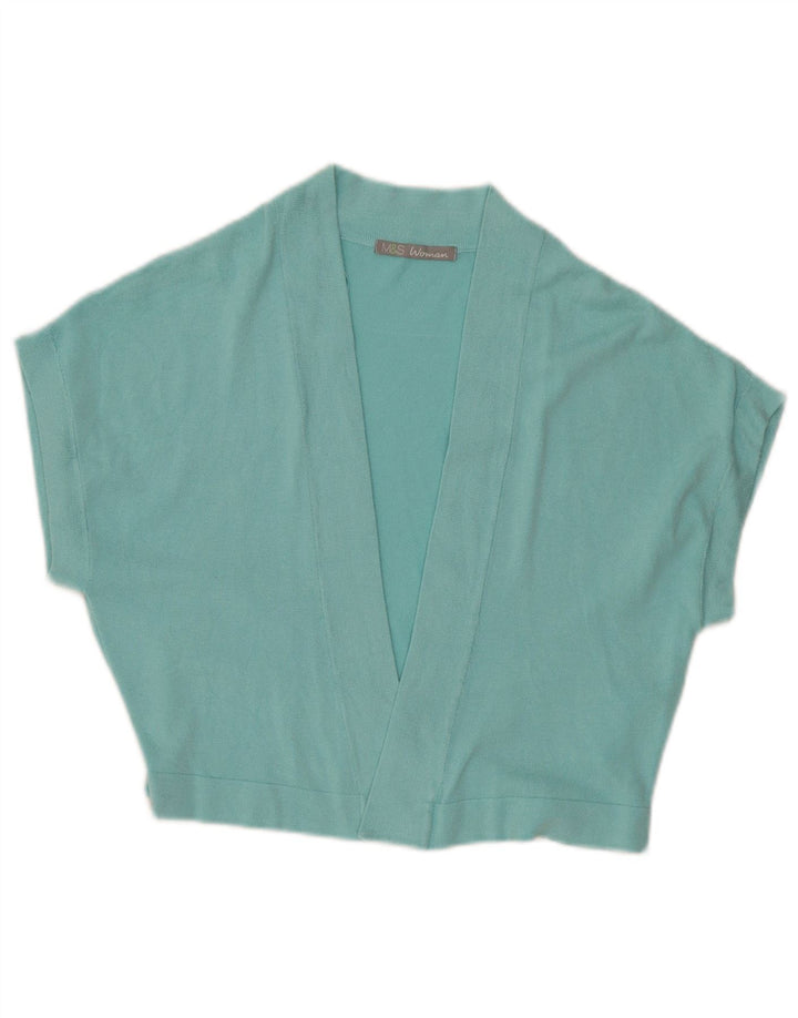 Marks & Spencer - Cárdigan abierto para mujer, talla 40, talla M, color turquesa