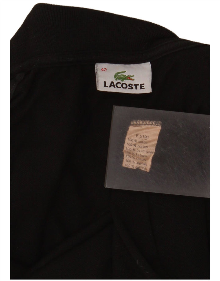 Polo Lacoste Mujer Talla 42 Grande Algodón Negro