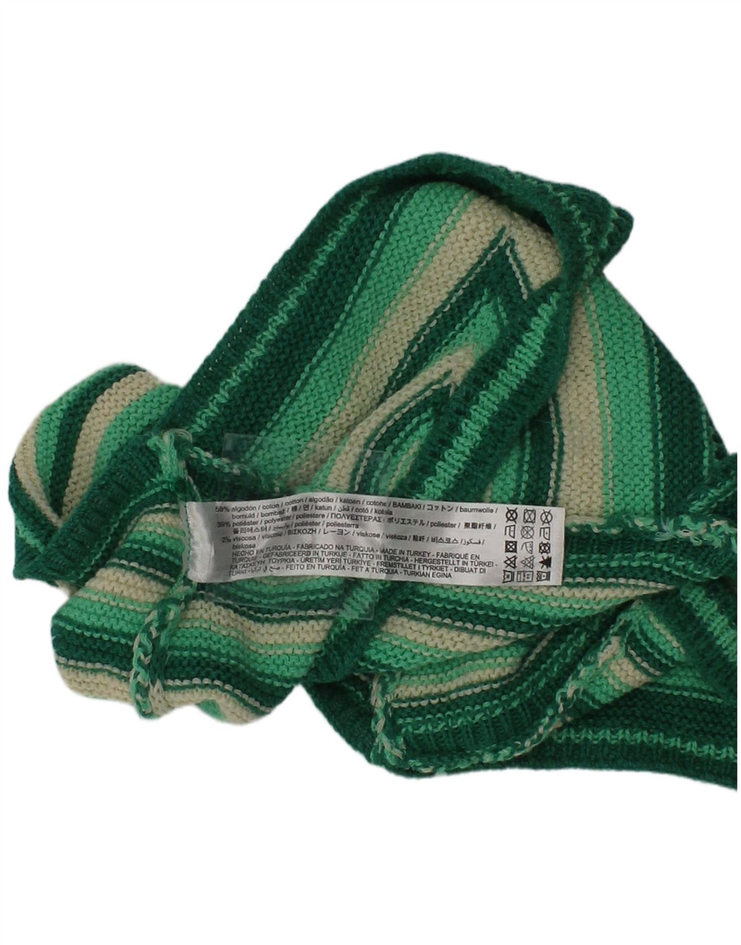 Zara Mujer Crop Top De Punto Algodón Rayas Verde Medio