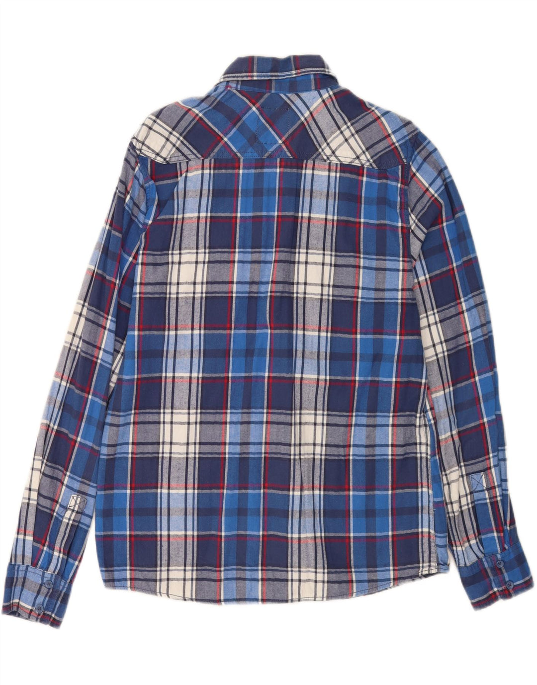Camisa De Franela Brandit De Algodón A Cuadros Azul Medio
