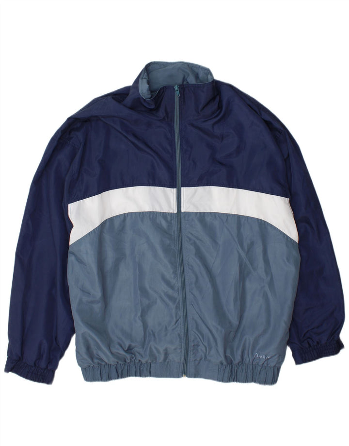 Active - Chaqueta de chándal para hombre XL Azul marino Colorblock Poliéster