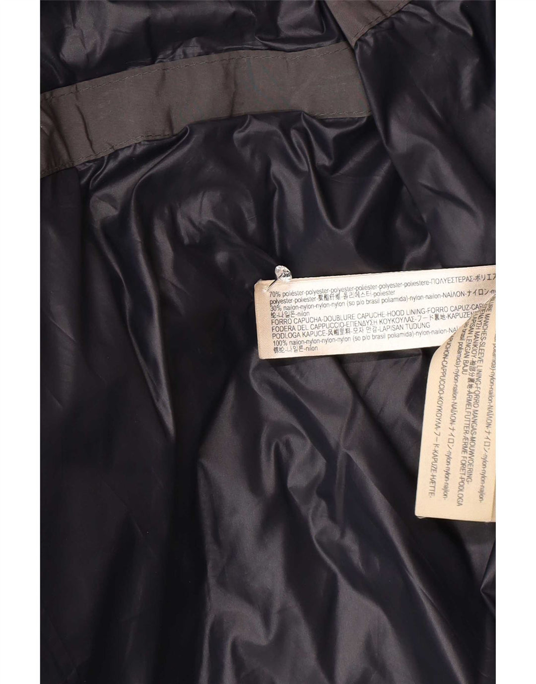 Massimo Dutti Abrigo Acolchado Con Capucha Mujer UK 40 Large Gris Poliéster