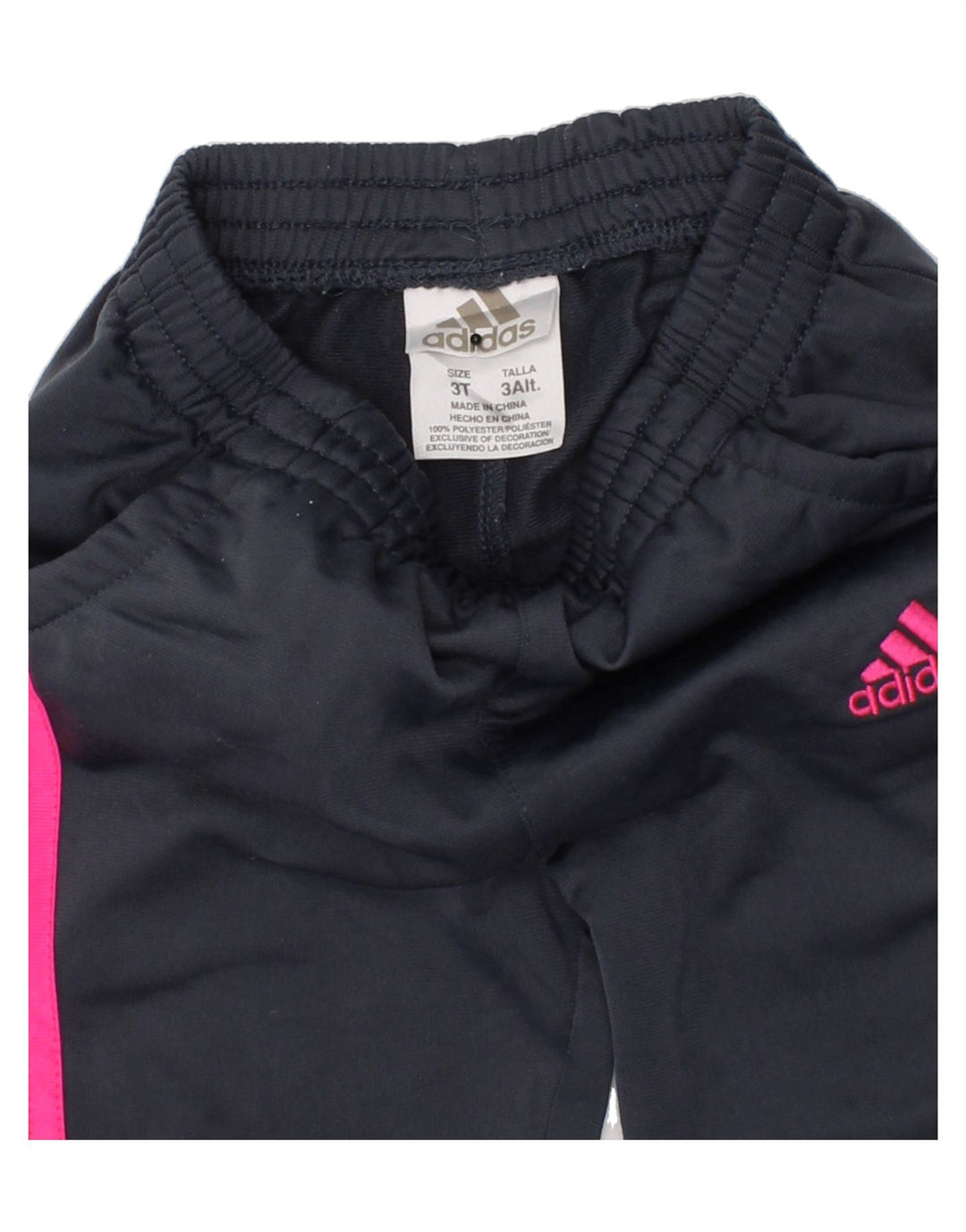 ADIDAS Girls Tracksuit Trousers 2-3 Years Grey Polyester Vintage Adidas and Second-Hand Adidas from Messina Hembry 