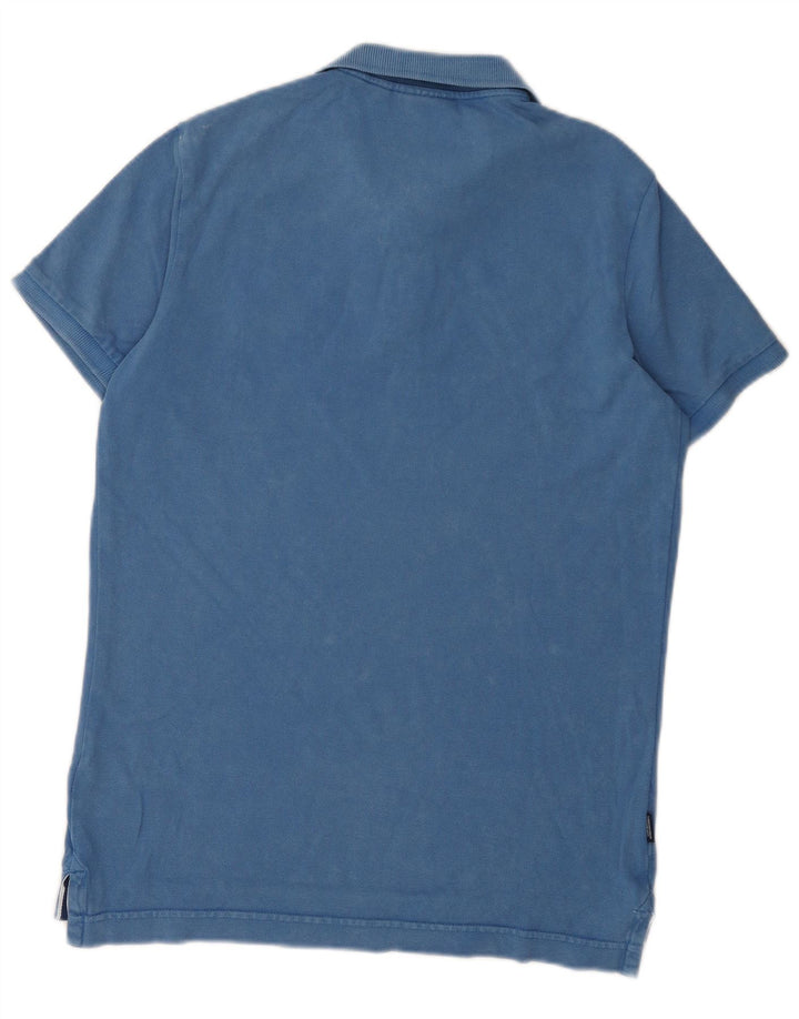 Superdry Polo para hombre de algodón azul grande