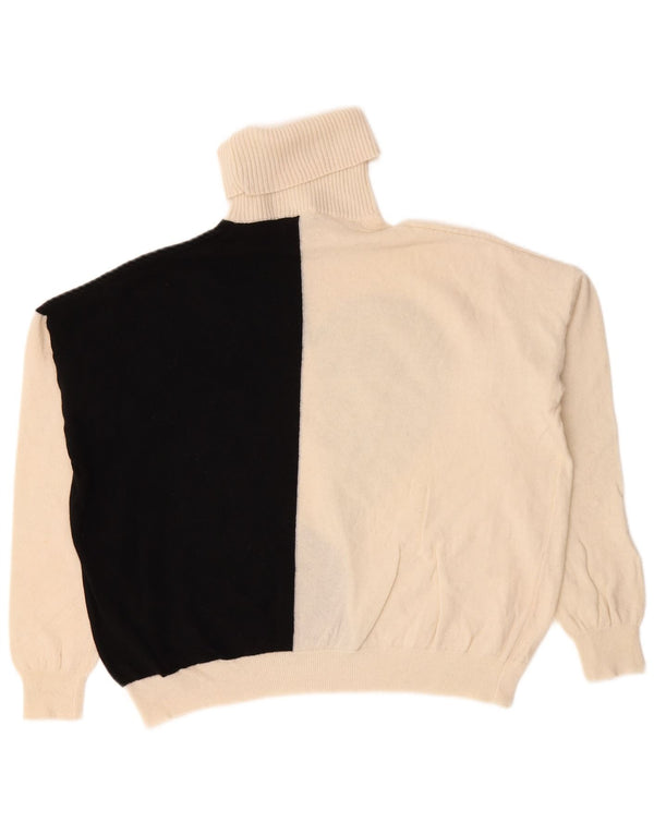 Liu Jo Jersey Extragrande con Cuello Vuelto para Mujer UK 40 XL Blanco Colorblock