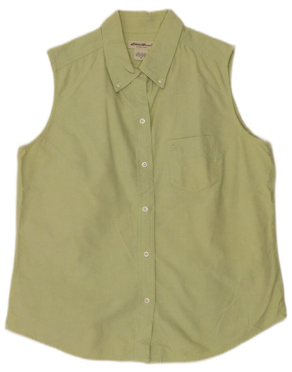 Eddie Bauer Blusa sin mangas para mujer UK 44 Algodón verde medio