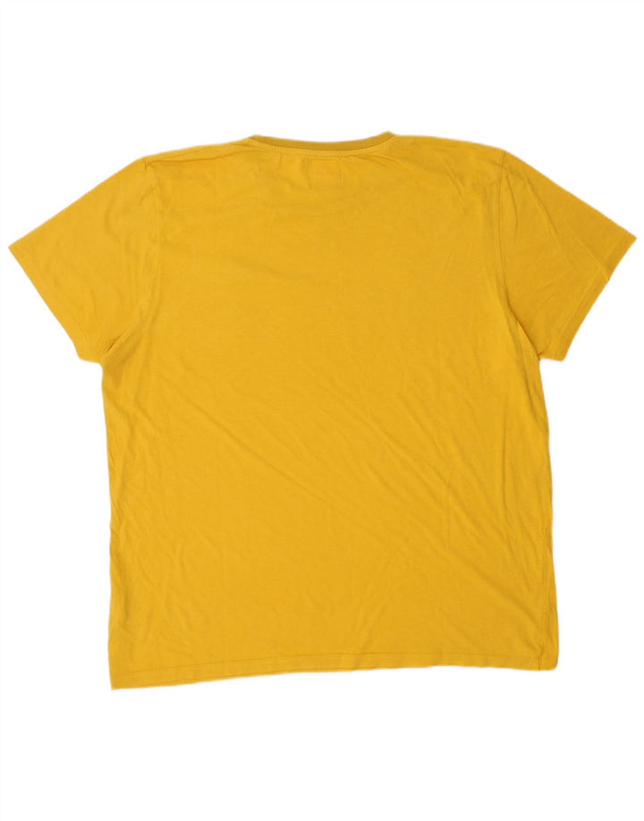 KAPPA Camiseta Hombre Top 2XL Algodón Amarillo