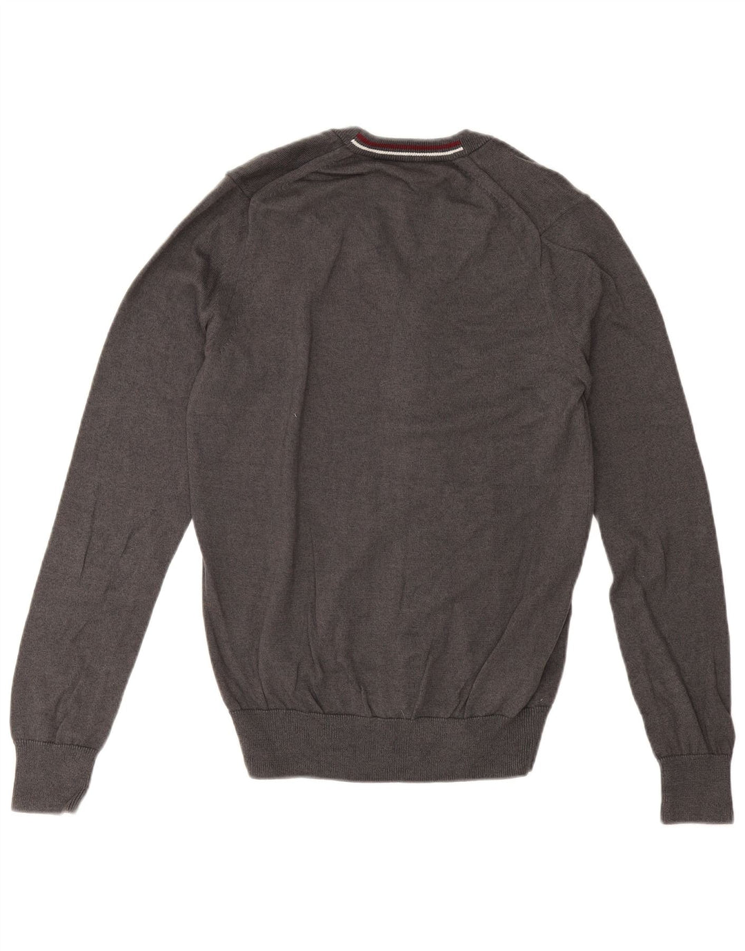 Fred Perry Suéter Cárdigan Para Hombre Pequeño De Lana Gris