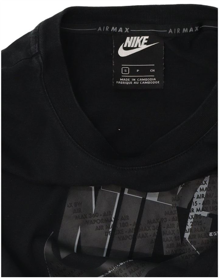 Nike - Camiseta gráfica para hombre, talla pequeña, algodón negro