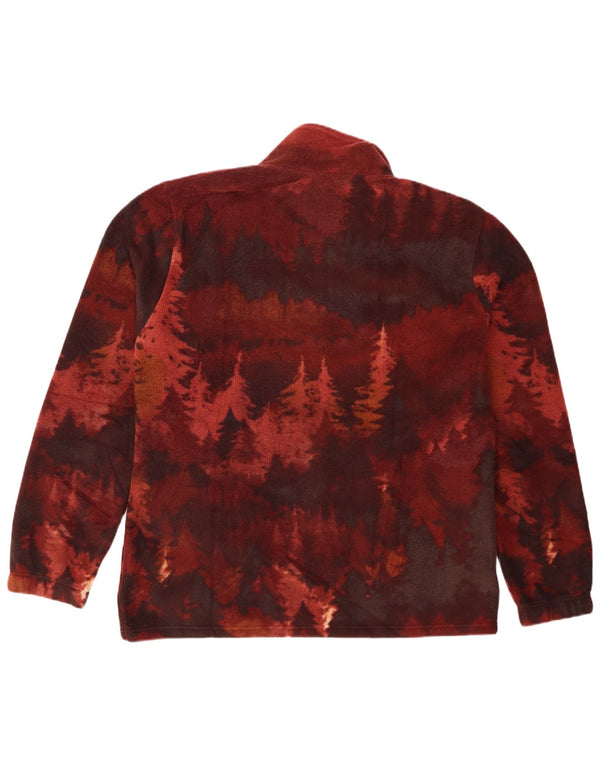 Atlas For Men Chaqueta polar gráfica para hombre Reino Unido 40 Grande Estampado animal burdeos
