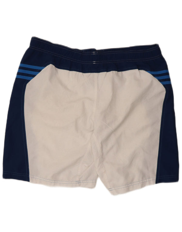 Adidas - Bañador con estampado gráfico para hombre, talla grande, color blanco, poliéster