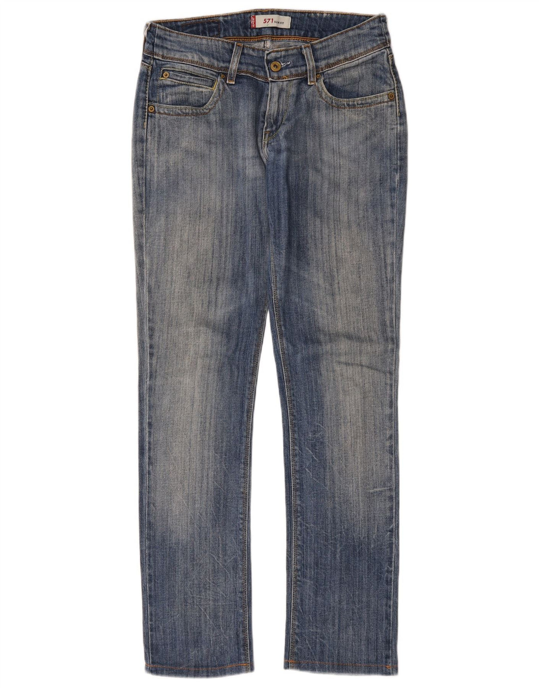 Levi's Mujer 571 Slim Jeans W29 L30 Algodón Azul