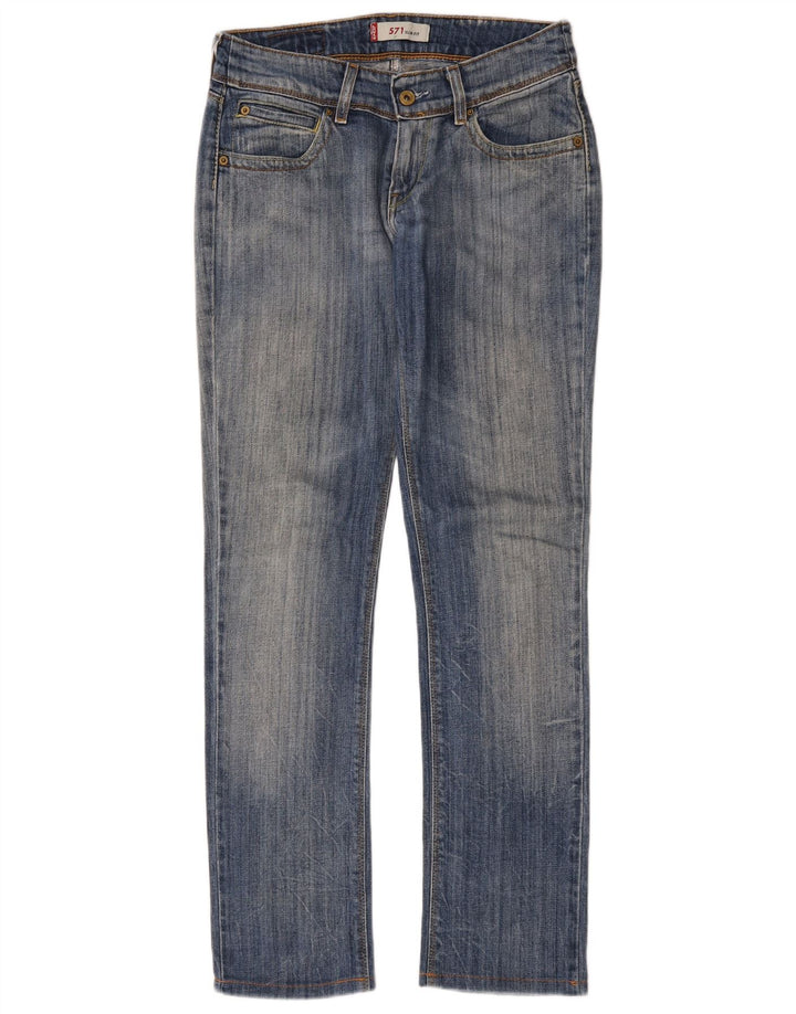 Levi's Mujer 571 Slim Jeans W29 L30 Algodón Azul