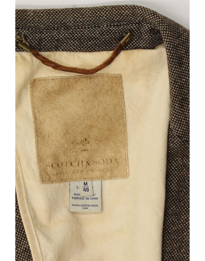 SCOTCH & SODA Chaqueta tipo blazer con 1 botón para hombre IT 48 Marrón medio