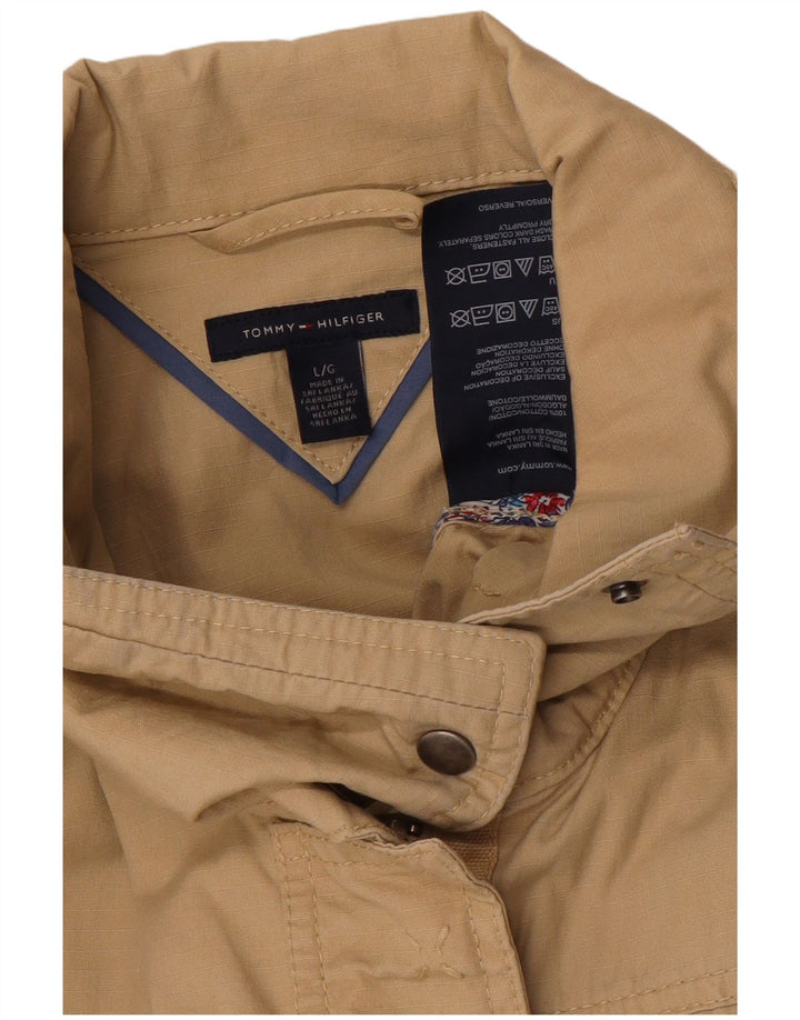 Tommy Hilfiger Chaqueta utilitaria para mujer Reino Unido 46 Grande Algodón beige