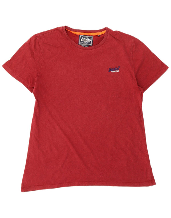 Superdry Camiseta para hombre Top Large de algodón rojo