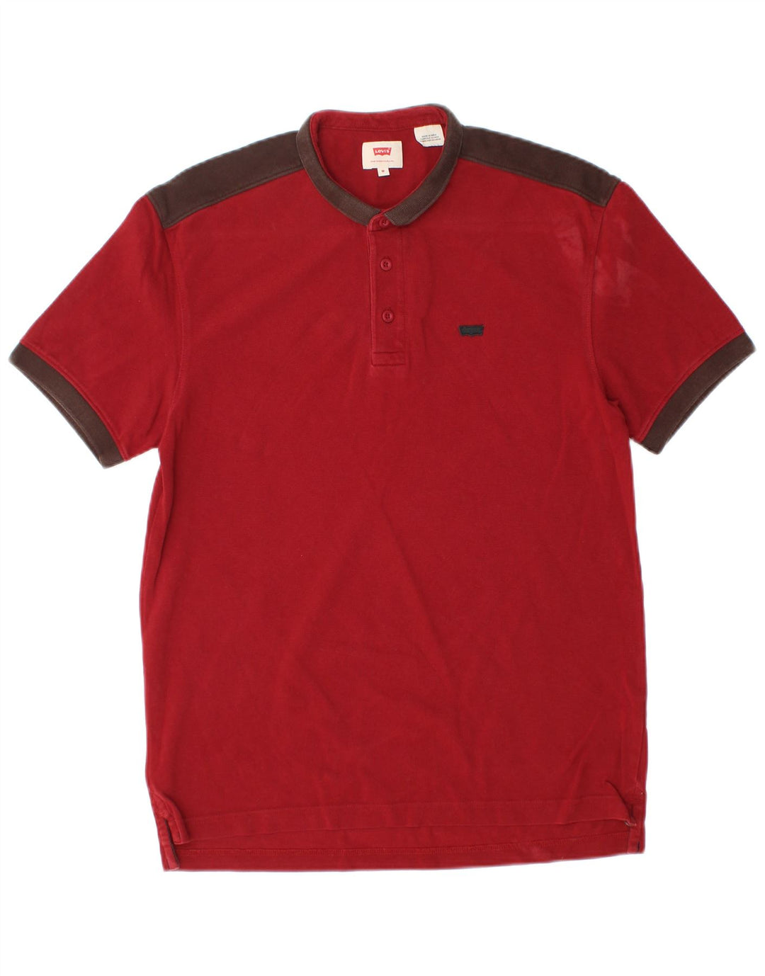 Levi's Polo para hombre de algodón color block en rojo medio