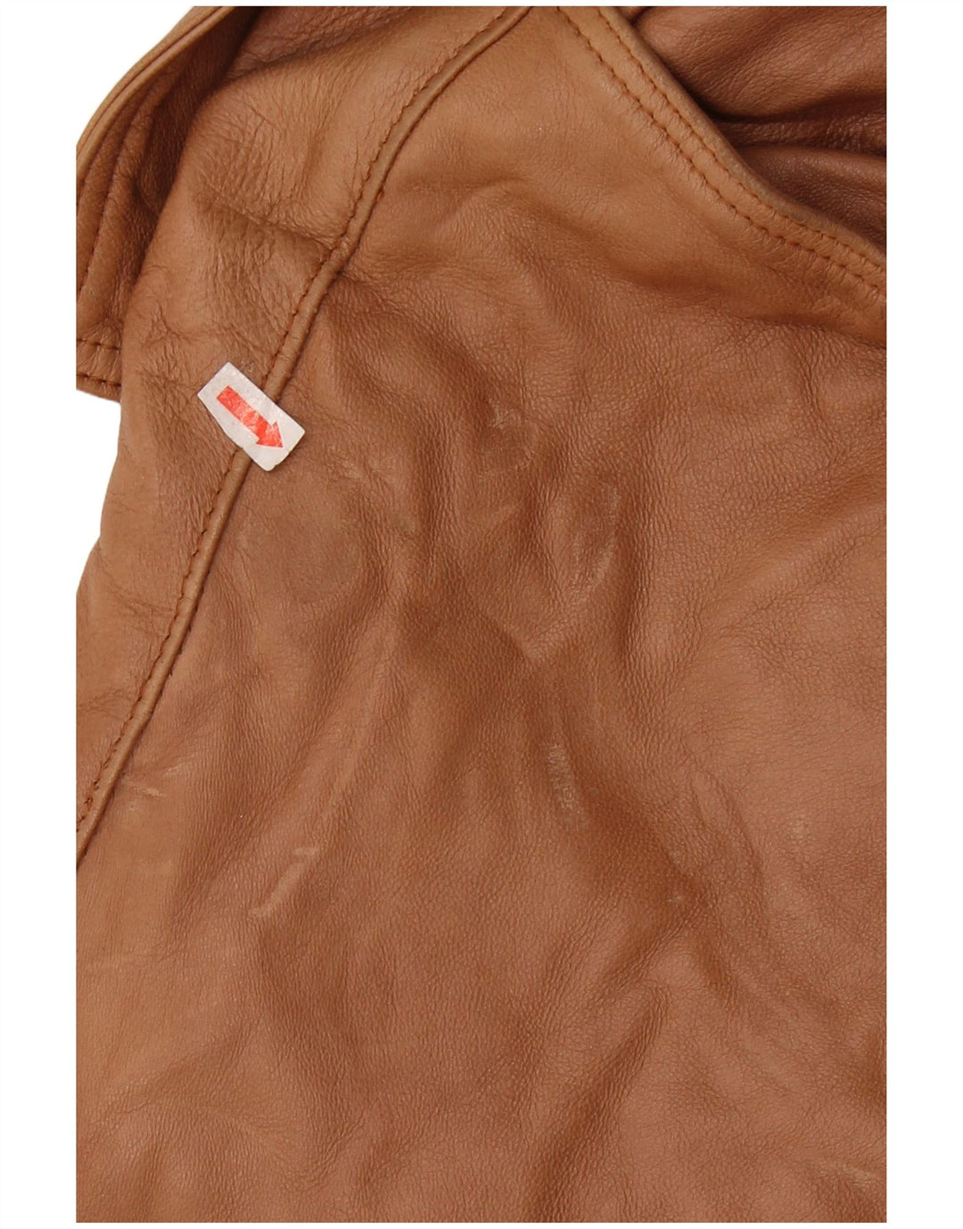 VINTAGE Chaqueta de cuero militar para hombre Reino Unido 44 2XL Cuero marrón