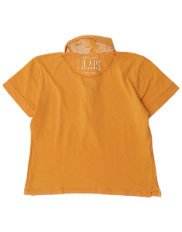 ALVIERO MARTINI Polo gráfico para mujer UK 40 XL Amarillo
