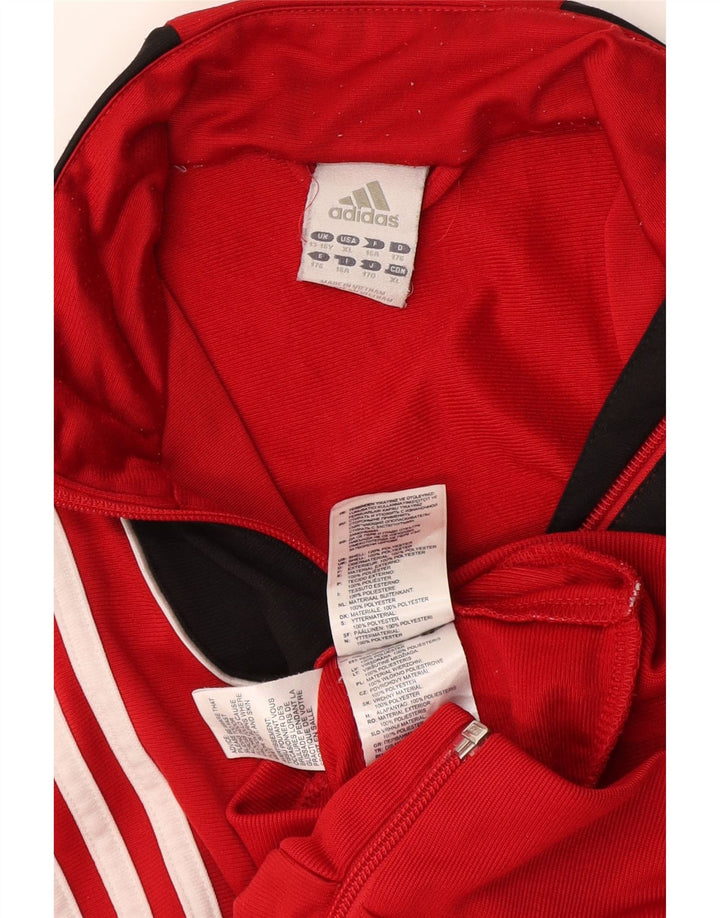 Adidas Chaqueta de chándal para niño 15-16 años Rojo Colorblock Poliéster