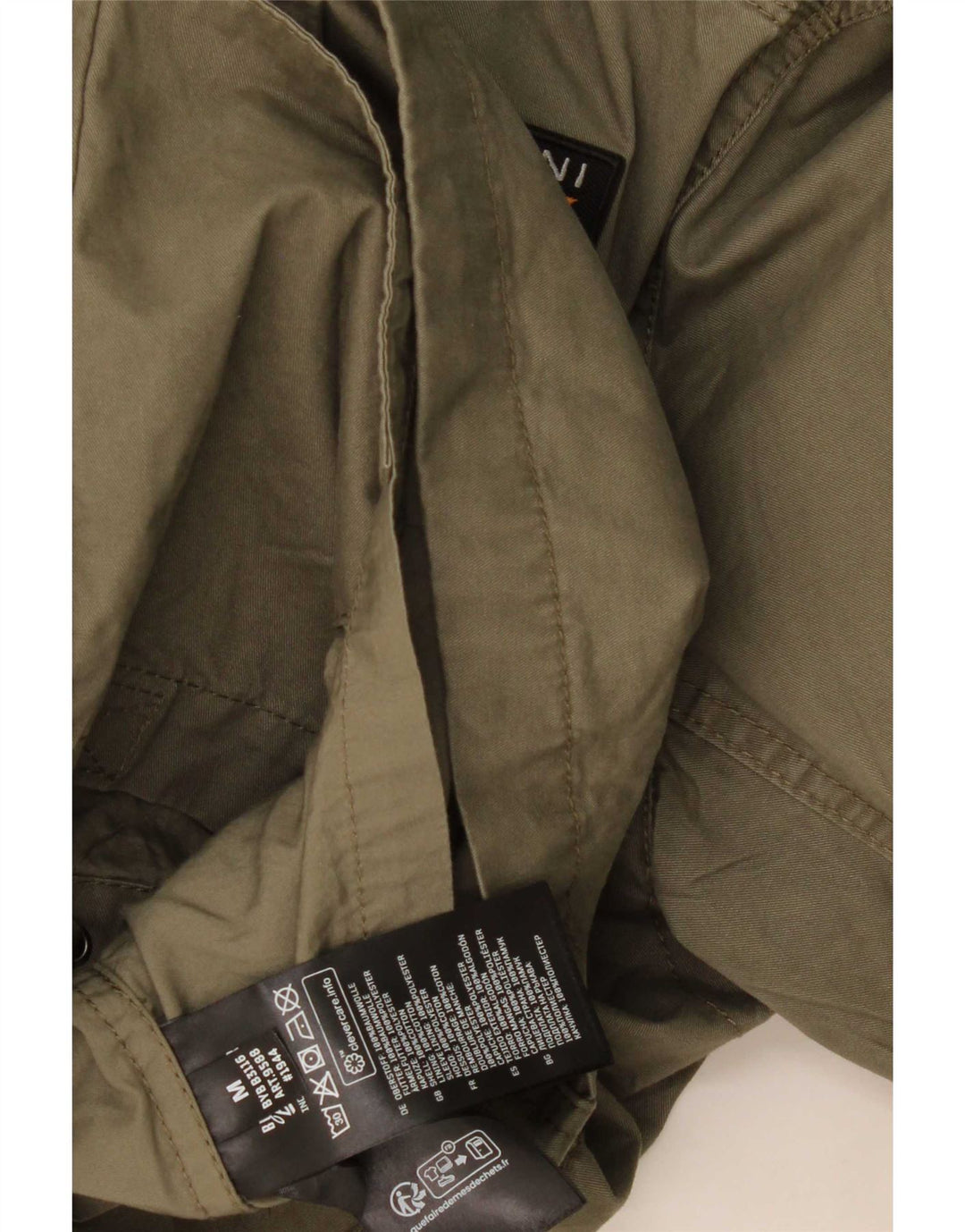Brandit Chaqueta militar gráfica para hombre UK 38 Algodón caqui mediano