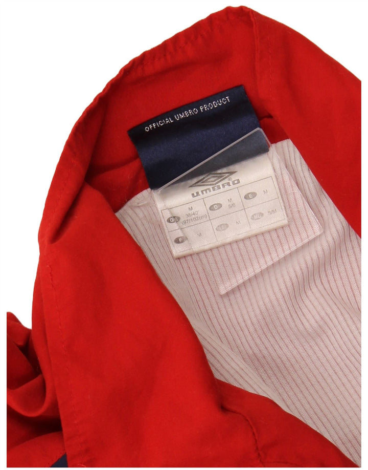 UMBRO Chaqueta de chándal para hombre UK 38/40 Medium Red Colourblock Poliéster