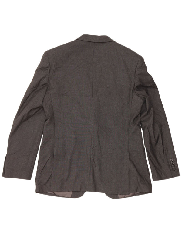 Marks & Spencer Chaqueta tipo blazer de 2 botones para hombre UK 40 Poliéster gris medio