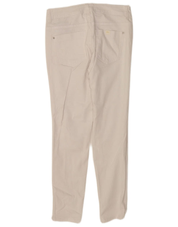 Zara Mujer Pantalones Casuales Pitillo EU 40 Medium W30 L27 Algodón Blanco