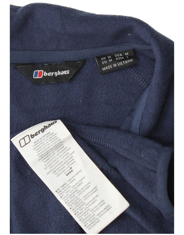 Berghaus Jersey de forro polar con cuello y cremallera para hombre Poliéster azul marino mediano