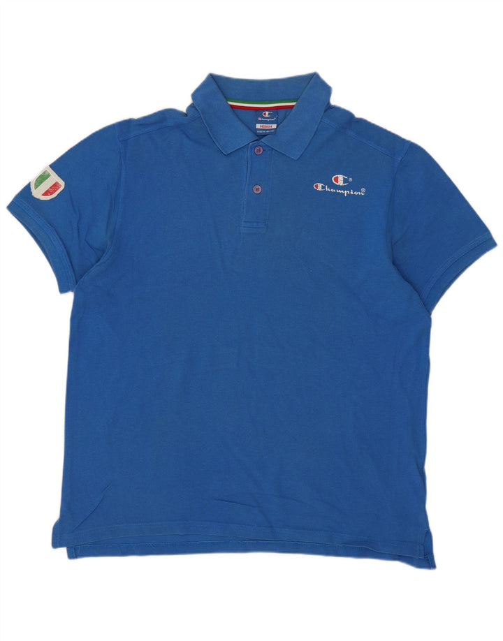 Champion Polo Hombre Algodón Azul Medio