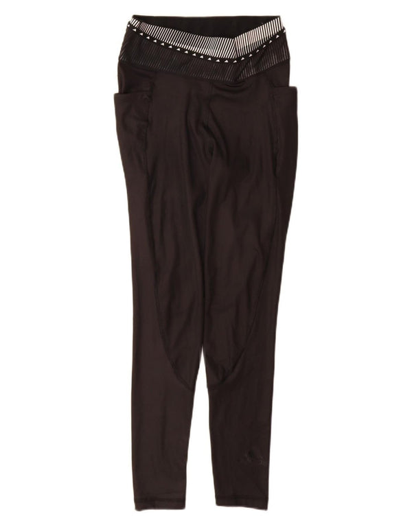Adidas Leggings gráficos ajustados para mujer UK 8/10 Small Black Geométrico