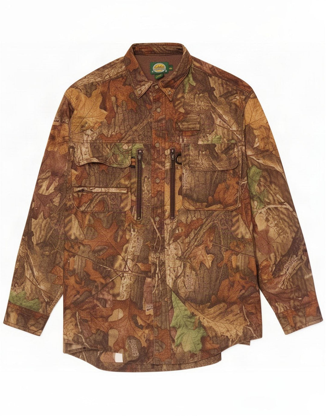 Camisa de caza para hombre de Cabela's Camisa grande de camuflaje marrón Poliéster