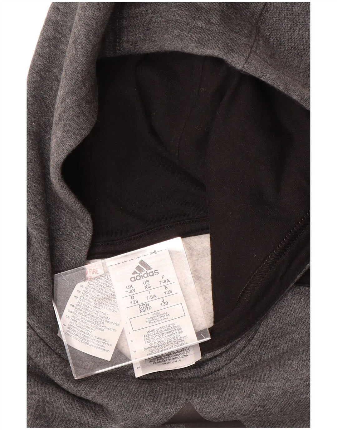 ADIDAS Jersey con capucha para niños Graphic 7-8 años Gris Poliéster