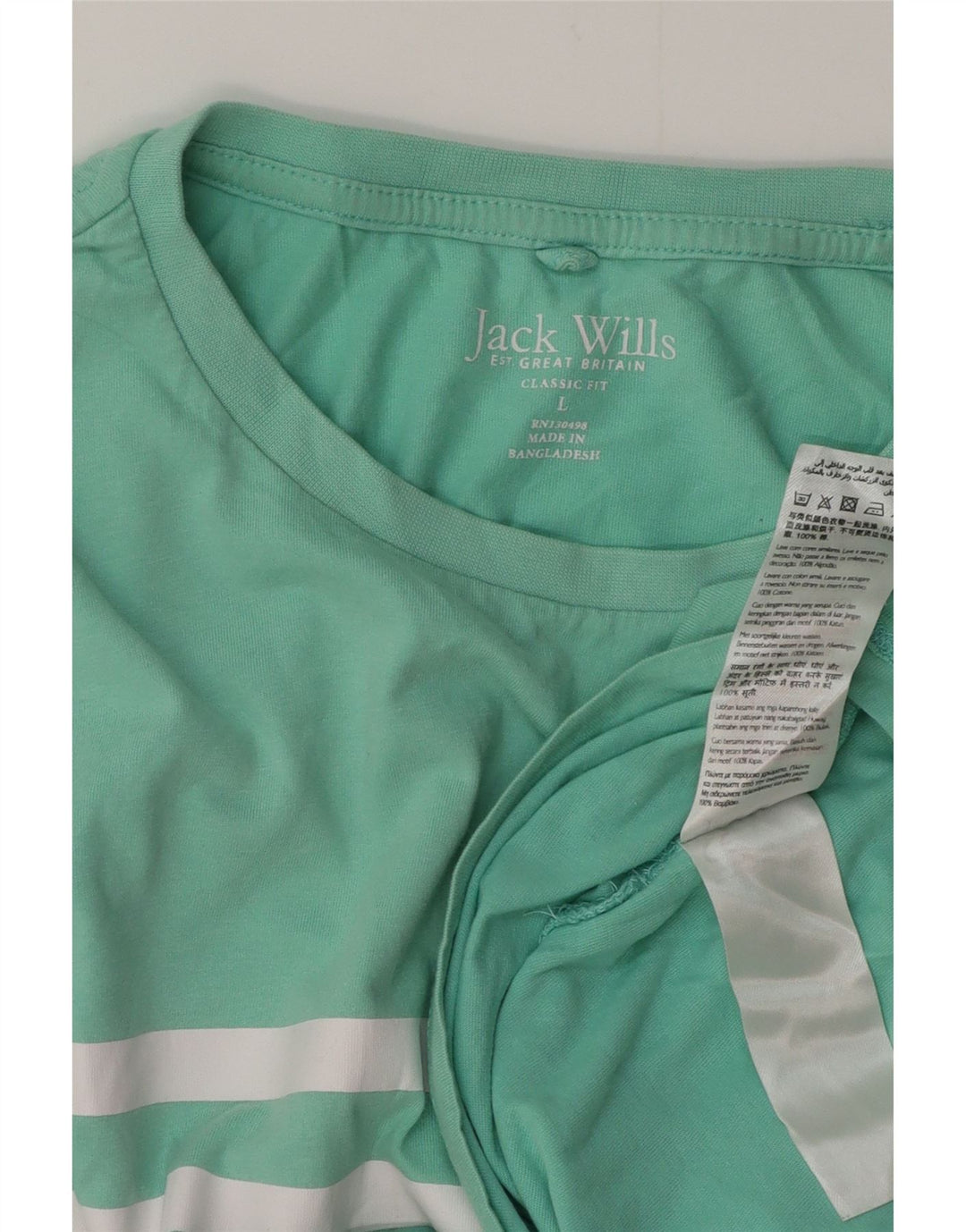 JACK WILLS Camiseta gráfica de ajuste clásico para hombre Top grande de algodón verde