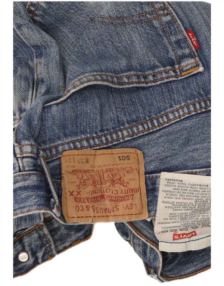 Levi's Hombre 501 Vaqueros Rectos W33 L29 Algodón Azul