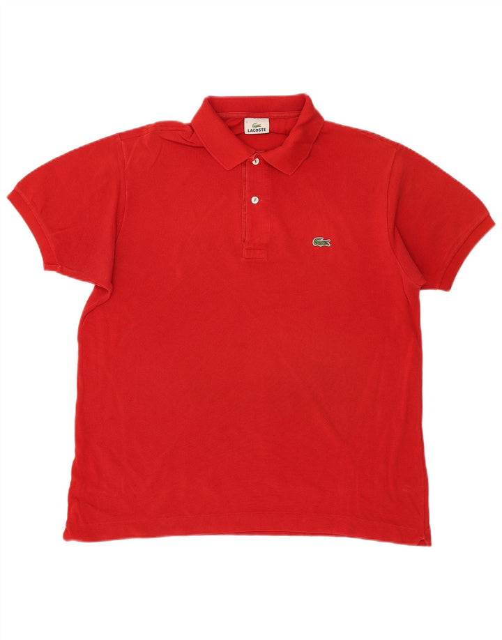 LACOSTE Polo para hombre talla 5 grande algodón rojo