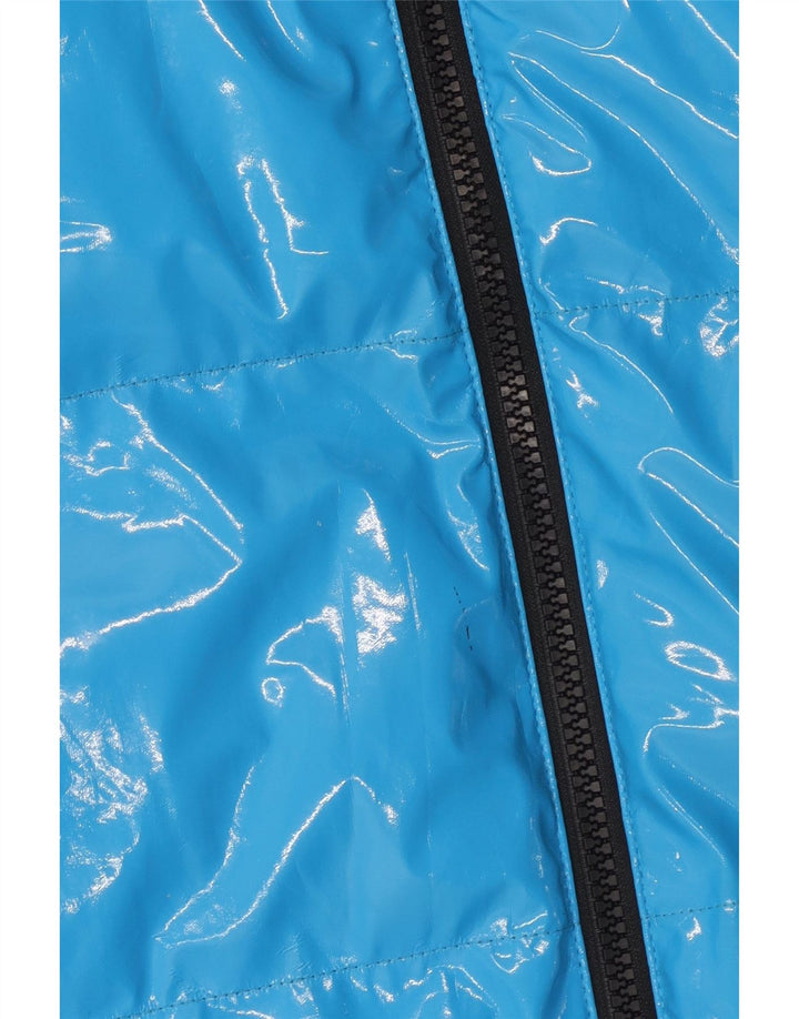 Juicy Couture Abrigo acolchado extragrande para mujer UK 44 Poliuretano azul medio