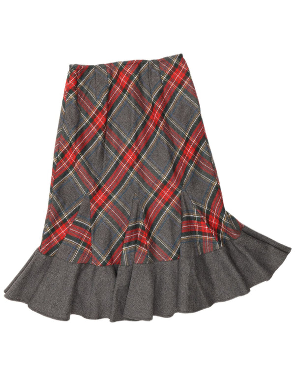 Luisa Spagnoli Falda trompeta para mujer IT 44 Medium W28 Gris a cuadros