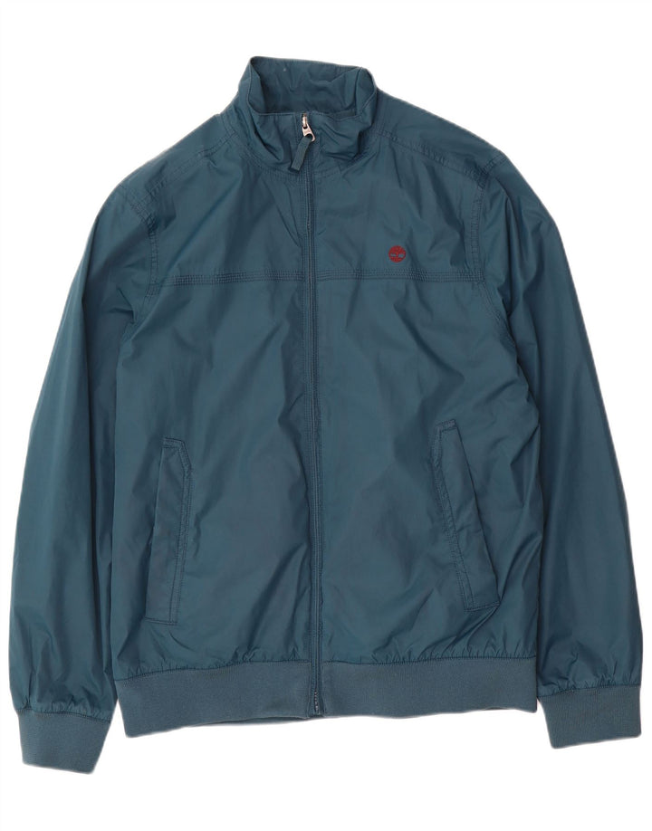 Timberland Chaqueta impermeable bomber para hombre Reino Unido 40 Poliéster azul grande