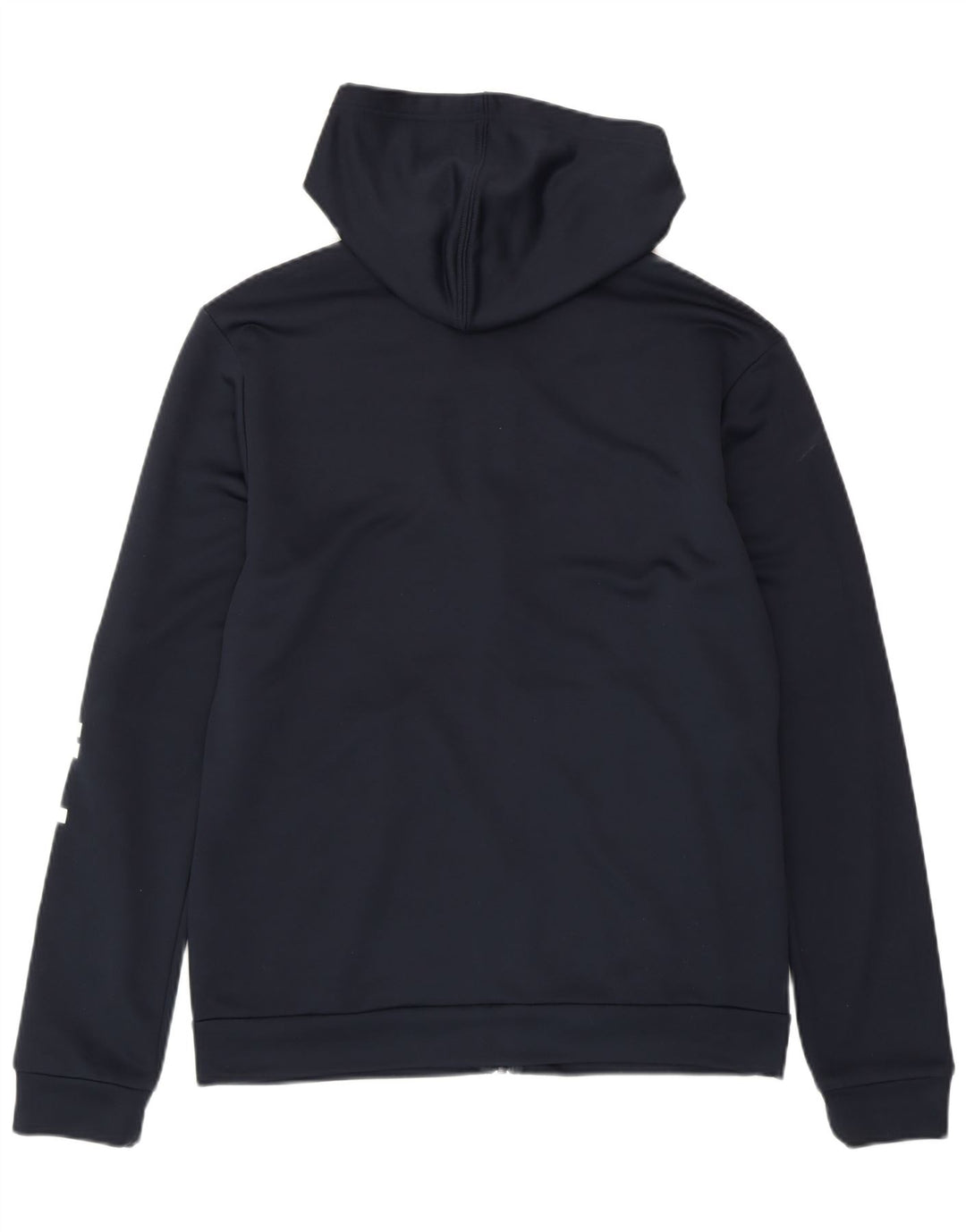 ADIDAS Sudadera con capucha y cremallera gráfica para mujer UK 40/40 Grande Azul marino