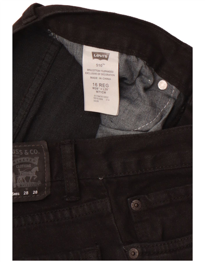 LEVI'S Vaqueros pitillo 510 para niña 15-16 años W28 L28 Algodón negro