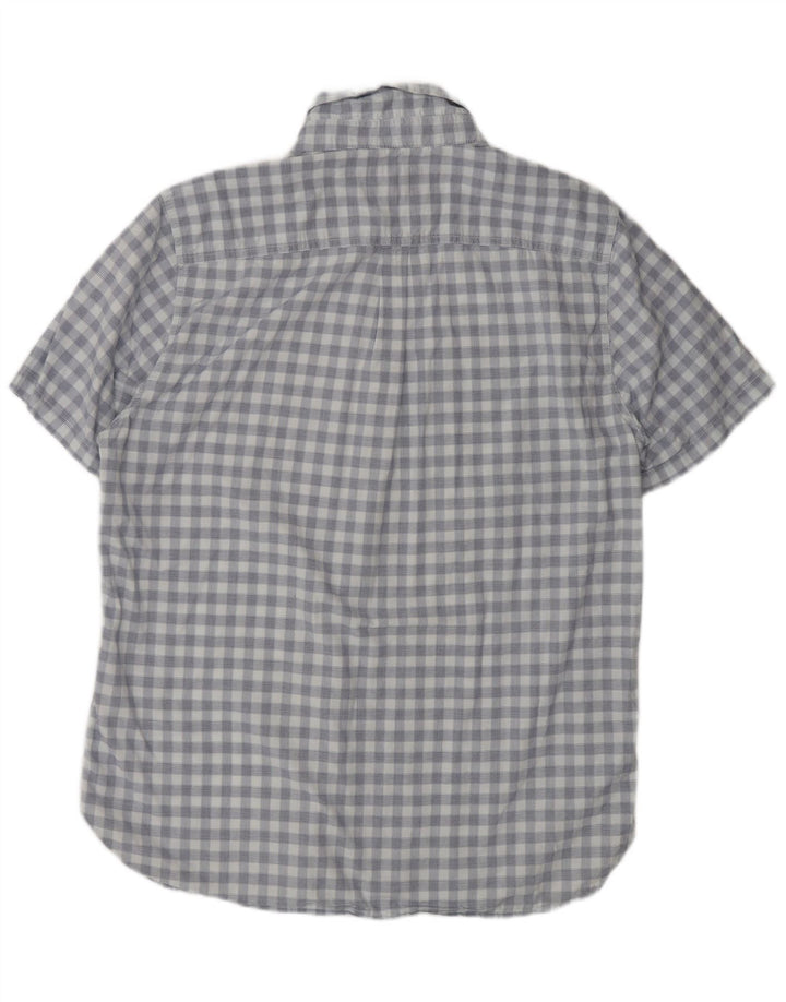 SUPERDRY Camisa Regular Fit De Manga Corta Para Hombre XL Algodón A Cuadros Azul