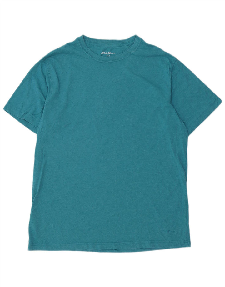 EDDIE BAUER Camiseta Hombre Top Grande Azul Algodón