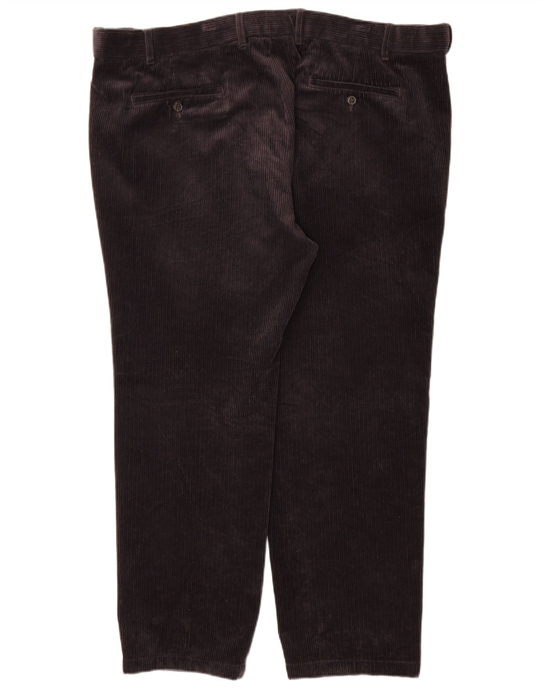 Marks & Spencer Pantalones rectos de pana regulares para hombre W44 L29 Negro