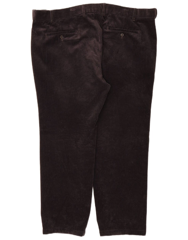 Marks & Spencer Mens Straight Regular Corduroy Trousers W44 L29 Black